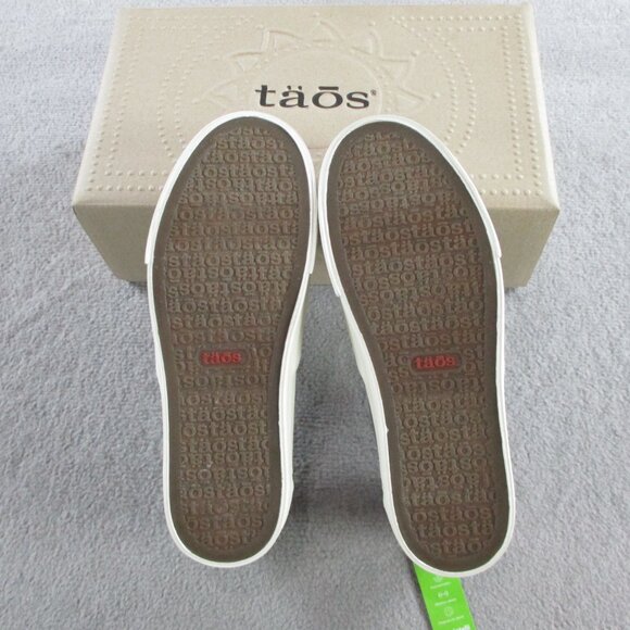 Taos Shoes Ladies 7.5 Medium Grey Wash Canvas Rubber Soul Slip On Casual Sneaker - Picture 6 of 7